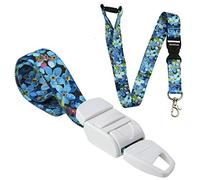 ROLSELEY Pack de Garrot Médical Professionnel avec Boucle A Déclenchement Rapide Lent - Lanière Tour de Cou Assortie - Motif des Myosotis Fleuri Bleu - Idée Cadeau Pour Infirmière