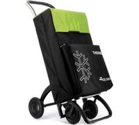 Rolser Chariot à provisions 4 roues - Compartiment isotherme & réfrigéré - Premium Shopper Noir/Lima