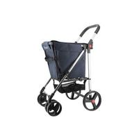 Rolser - Chariot de course Pliable 4 roues Directionnelles type poussette BB BASKET TWEED MARINE - Bleu Bleu