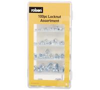 Rolson 61288 Assortiment d'écrous de blocage (100 pièces)