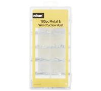 Rolson 61294 Assortiment de vis à métal et à bois (180 pièces)