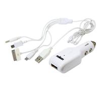 Rolson - Adaptateur D'alimentation Pour Voiture (Usb) - Sur Le Câble : Micro-Usb, 30-Pin Apple, Mini-Usb