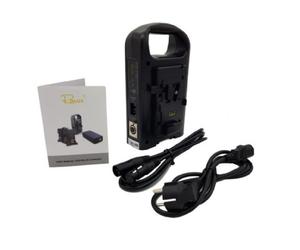Rolux chargeur double RL-2KS pour batteries V-Mount avec alimentation XLR