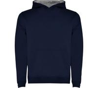 Roly - Capuche "Urban" avec cordon de serrage pour enfants PF4229 (128) (Bleu marine/gris chiné)