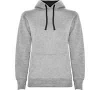 Roly - Sweat à capuche "Urban" pour femme PF4315 (L) (Gris chiné/Noir)