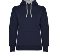 Roly - Sweat à capuche "Urban" pour femme PF4315 (M) (Bleu marine/gris chiné)