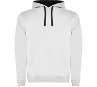 Roly - Sweat à capuche "Urban" pour homme PF4349 (S) (Blanc/bleu marine)
