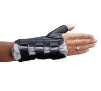 Rolyan Attelle Spica de Poignet et de Pouce Workhard D-Ring, Taille M, Gauche, Cuir, Support pour poignet et pouce, récupération de blessure