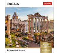 Rom Sehnsuchtskalender 2027 - Wochenkalender mit 53 Postkarten: Traumhafte Bilder der italienischen Hauptstadt in einem Postkartenkalender mit Wochenkalendarium im Format 16 x 17,5 cm