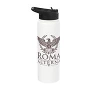 Roma Aeterna (Eternal Rome) Aigle Romain Taupe Print Stainless Steel Insulated Water Bottle