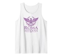 Roma Aeterna (Eternal Rome) Aigle Romain Vieilli Imprimé Violet Débardeur