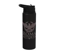Roma Aeterna (Eternal Rome) Aigle Romain Vieilli Taupe Stainless Steel Insulated Water Bottle