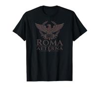 Roma Aeterna (Eternal Rome) Aigle Romain Vieilli Taupe T-Shirt Graphique avec Valeur