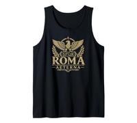 Roma Aeterna (Rome l'éternel) Aigle Romain doré imprimé Débardeur