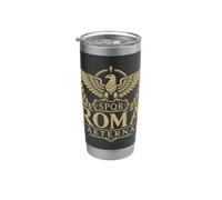 Roma Aeterna (Rome l'éternel) Aigle romain doré imprimé Gobelet isotherme en acier inoxydable double paroi