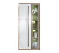Mon Mobilier Design Roma Armoire vitrine 3 Portes battantes avec lumières LED 90x194 cm