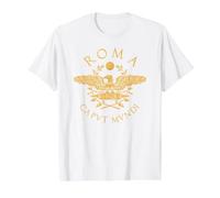 Roma Caput Mundi Roma Invicta Empire Romain T-Shirt Graphique avec Valeur, Homme, Blanc, M