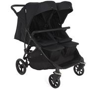 Roma Gemini 2 Poussette double 69 cm de large Convient pour les nouveau-nés et les tout-petits Noir de jais 22 kg par siège Housse de pluie Inclinaison et rangement