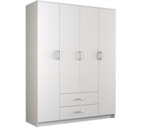 ROMA - Grande armoire de chambre 4 portes - 160x52x205 cm - 2 tiroirs - Armoire avec penderie