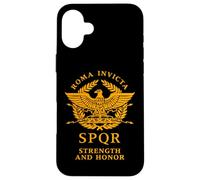 Roma Invicta SPQR Aigle Romain Force et Honneur Coque pour iPhone 16 Plus