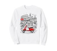 Roma Italy Scooter Art Graphic Tee Italie Souvenir de Voyage Sweatshirt