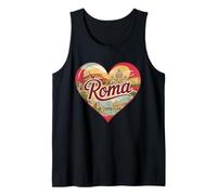 Roma Italy T-Shirt Souvenir de Voyage Motif cœur Débardeur