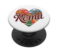 Roma Italy T-Shirt Souvenir de Voyage Motif cœur PopSockets PopGrip Adhésif