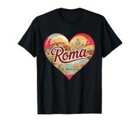Roma Italy T-Shirt Souvenir de Voyage Motif cœur T-Shirt