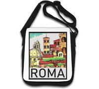 Roma Italy Vintage Retro Travel Poster Sac à bandoulière Blanc