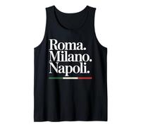Roma Milano Napoli Italie Italien Villes Drapeau Débardeur