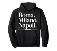 Roma Milano Napoli Italie Italien Villes Drapeau Sweat à Capuche