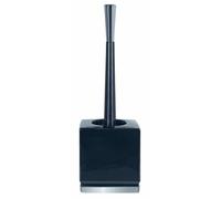 Roma Porte Balai Wc - 18,5x10,8x22,5cm - Noir / Argent