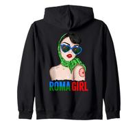 Roma Traveller Girl - Romani Flag Proud Womens Sweat à Capuche