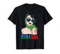 Roma Traveller Girl - Romani Flag Proud Womens T-Shirt