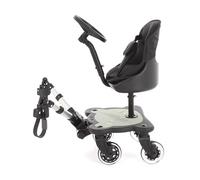 Roma X RHS 4 Rider - Planche de conduite universelle pour poussette et enfant avec roues à DEL, siège à motifs, s'adapte à 99 % des landaus, pour enfants de 1 à 6 ans (25 kg), design à 4 roues