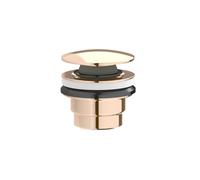 Romadesign bouchon de vidage avec/sans trop-plein 2 en 1 1/4max. 70mm, cuve y compris rosace doré KRC16617RSPG