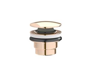 Romadesign bouchon de vidage avec/sans trop-plein 2 en 1 1/4max. 70mm, cuve y compris rosace doré KRC16617RSPG