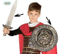 Set Bouclier Épée Enfant Tu Doré