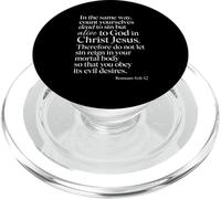 Romains 6:11 Alive to God in Christ Jesus Bible Verse Prière PopSockets PopGrip pour MagSafe
