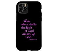 Romains 8 14 Those Who are LED by The Spirit Écriture Bible Coque pour iPhone 11 Pro