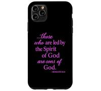 Romains 8 14 Those Who are LED by The Spirit Écriture Bible Coque pour iPhone 11 Pro Max