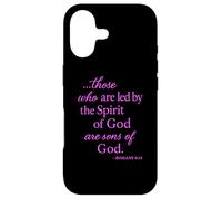 Romains 8 14 Those Who are LED by The Spirit Écriture Bible Coque pour iPhone 17