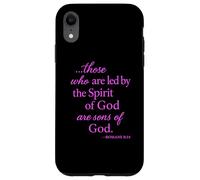 Romains 8 14 Those Who are LED by The Spirit Écriture Bible Coque pour iPhone XR