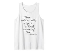 Romains 8 14 Those Who are LED by The Spirit Écriture Bible Débardeur