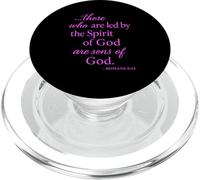 Romains 8 14 Those Who are LED by The Spirit Écriture Bible PopSockets PopGrip pour MagSafe