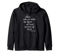 Romains 8 14 Those Who are LED by The Spirit Écriture Bible Sweat à Capuche