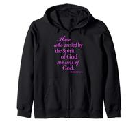Romains 8 14 Those Who are LED by The Spirit Écriture Bible Sweat à Capuche