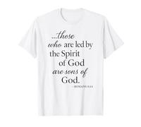 Romains 8 14 Those Who are LED by The Spirit Écriture Bible T-Shirt