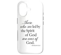 Romains 8:14 Those Who are LED by The Spirit Scripture Bible Coque pour iPhone 17