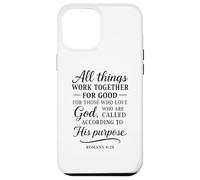 Romains 8:28 All Things Work Together for Good Bible Verse Coque pour iPhone 12 Pro Max